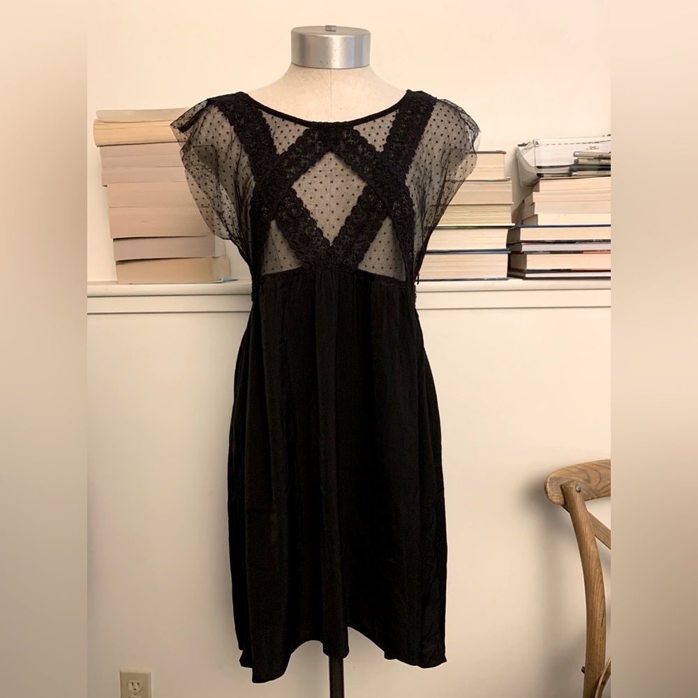 America Eagle Outfitters Black Lace Dress Size Small 2